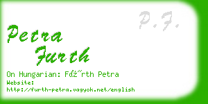 petra furth business card